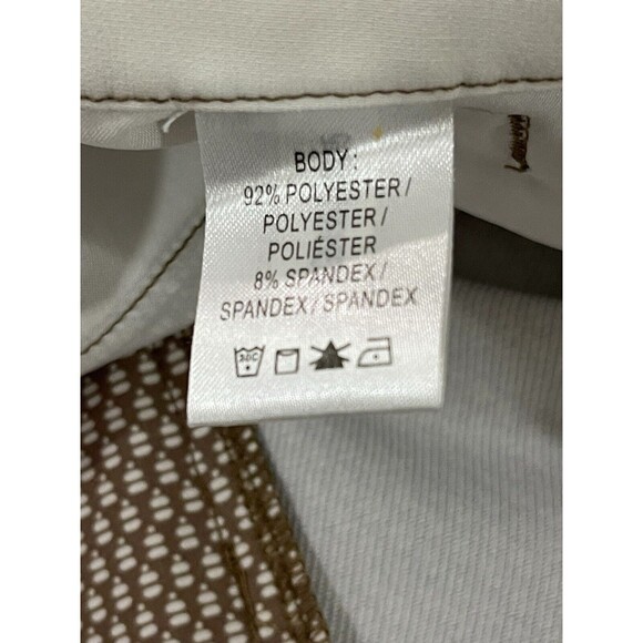 Fairway & Greene‎ Ladies Brown Houndstooth Pattern Straight Leg Pants Size 6 - Picture 5 of 6